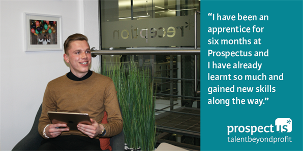Kieran (Receptionist and Administrator)The face of the Prospectus office and our newest apprentice